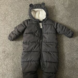 GAP Black Infant Snowsuit with Fleece Lining